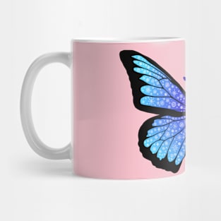 Snowman Winter Snowflake Blue Butterfly Mug